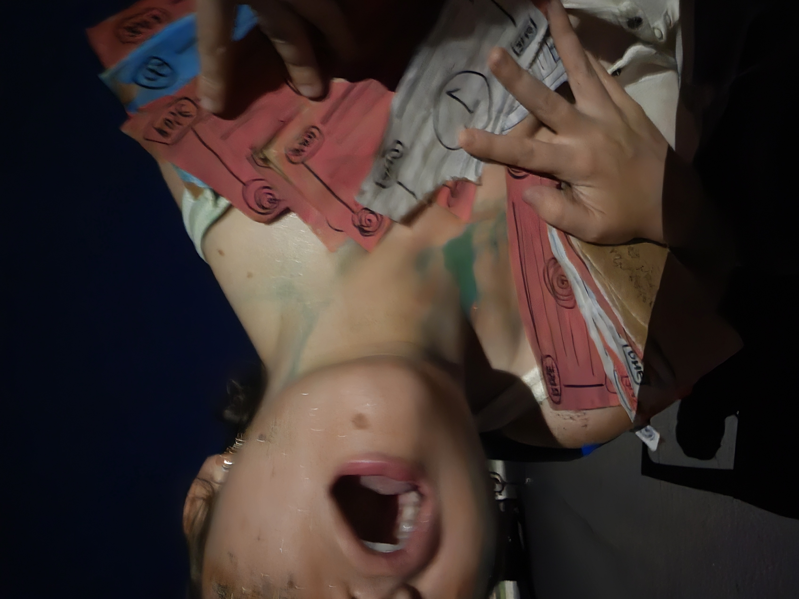 BushEater sexy posing with paper money